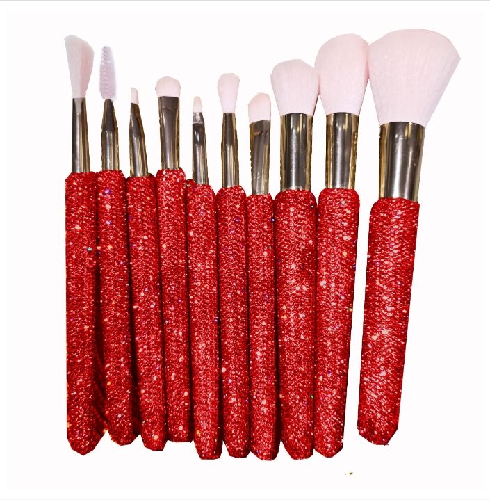 MEIYUAN 12Pcs Rhinestone Handle Brush Set