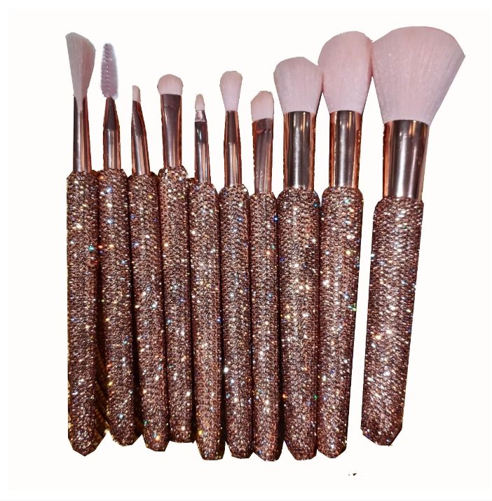 MEIYUAN 12Pcs Rhinestone Handle Brush Set