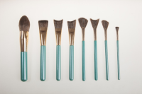 MEIYUAN 8PCS Teal Handle Makeup Brush Set