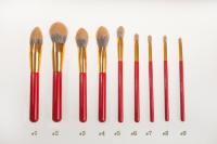 MEIYUAN 9Pcs Red Professional Brush Set