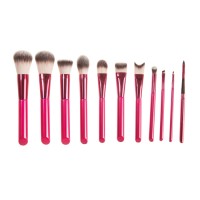 Custom Angled Handle 10pcs Makeup Brush Set