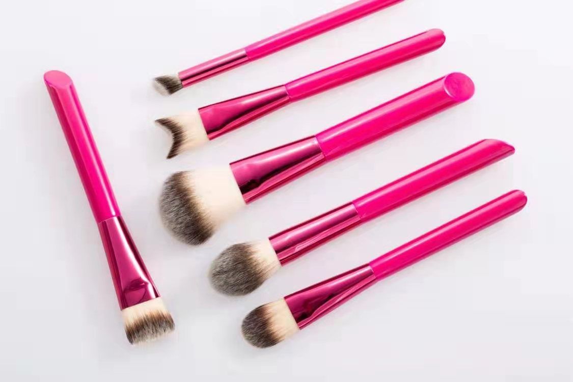 Custom Angled Handle 10pcs Makeup Brush Set