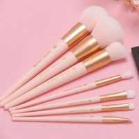 High Quality Custom Cone Handle Pink 7pcs Brush Set