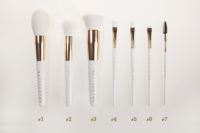MEIYUAN 7PCS White & Gold Makeup Brush Set