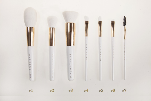 MEIYUAN 7PCS White & Gold Makeup Brush Set